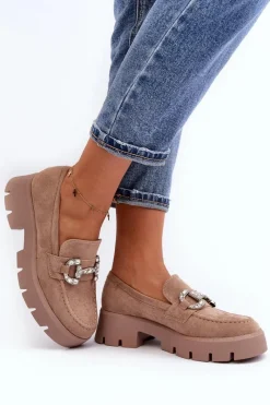 Mokasyny Na Platformie|Mokasyny Damskie Zamszowe><noscript><img width=