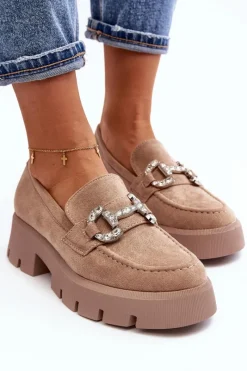 Mokasyny Na Platformie|Mokasyny Damskie Zamszowe><noscript><img width=