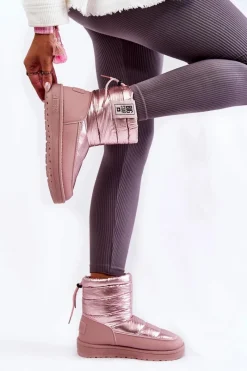 New Big Star Shoes Damskie Śniegowce Big Star II274119 Różowe Różowy