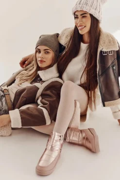 New Big Star Shoes Damskie Śniegowce Big Star II274119 Różowe Różowy