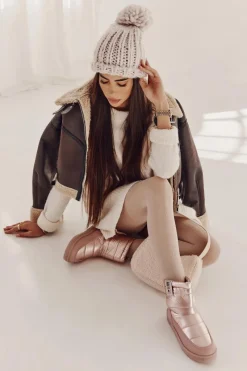 New Big Star Shoes Damskie Śniegowce Big Star II274119 Różowe Różowy