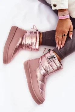 New Big Star Shoes Damskie Śniegowce Big Star II274119 Różowe Różowy