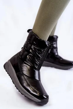 Śniegowce Damskie>Big Star Shoes Damskie Śniegowce Big Star KK274392 Czarne Czarny