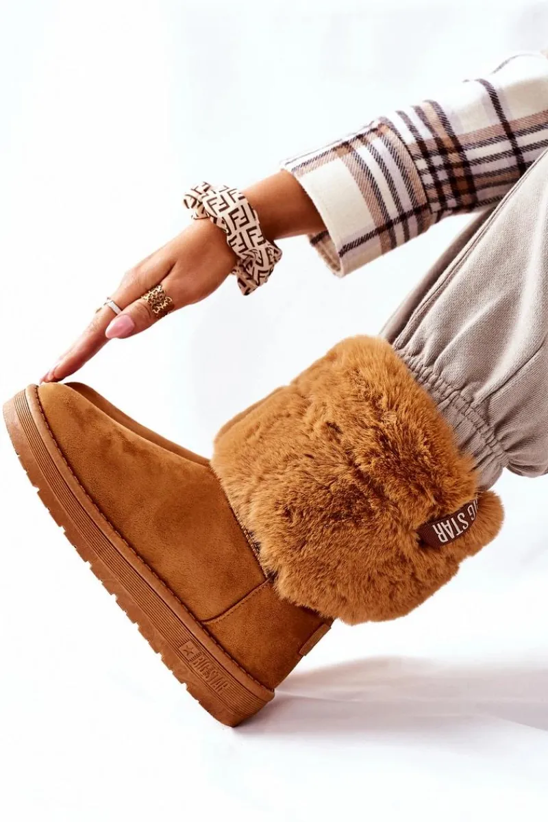 Śniegowce Damskie>Big Star Shoes Damskie Śniegowce Big Star II274127 Camel