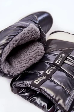 Discount Damskie Śniegowce Big Star KK274391 Ciemnoszare Damskie Śniegowce Damskie