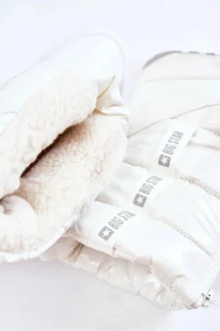 Best Big Star Shoes Damskie Śniegowce Big Star KK274393 Białe