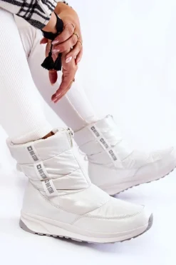 Best Big Star Shoes Damskie Śniegowce Big Star KK274393 Białe