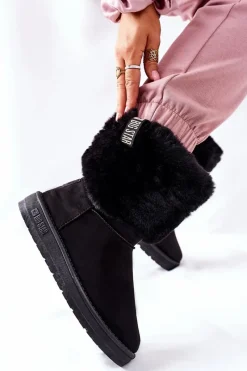 Sale Big Star Shoes Damskie Śniegowce Big Star II274123 Czarne