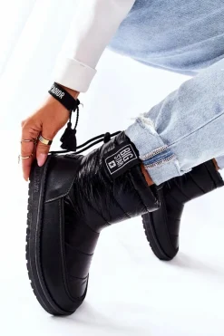 Śniegowce Damskie>Big Star Shoes Damskie Śniegowce Big Star II274120 Czarne Czarny