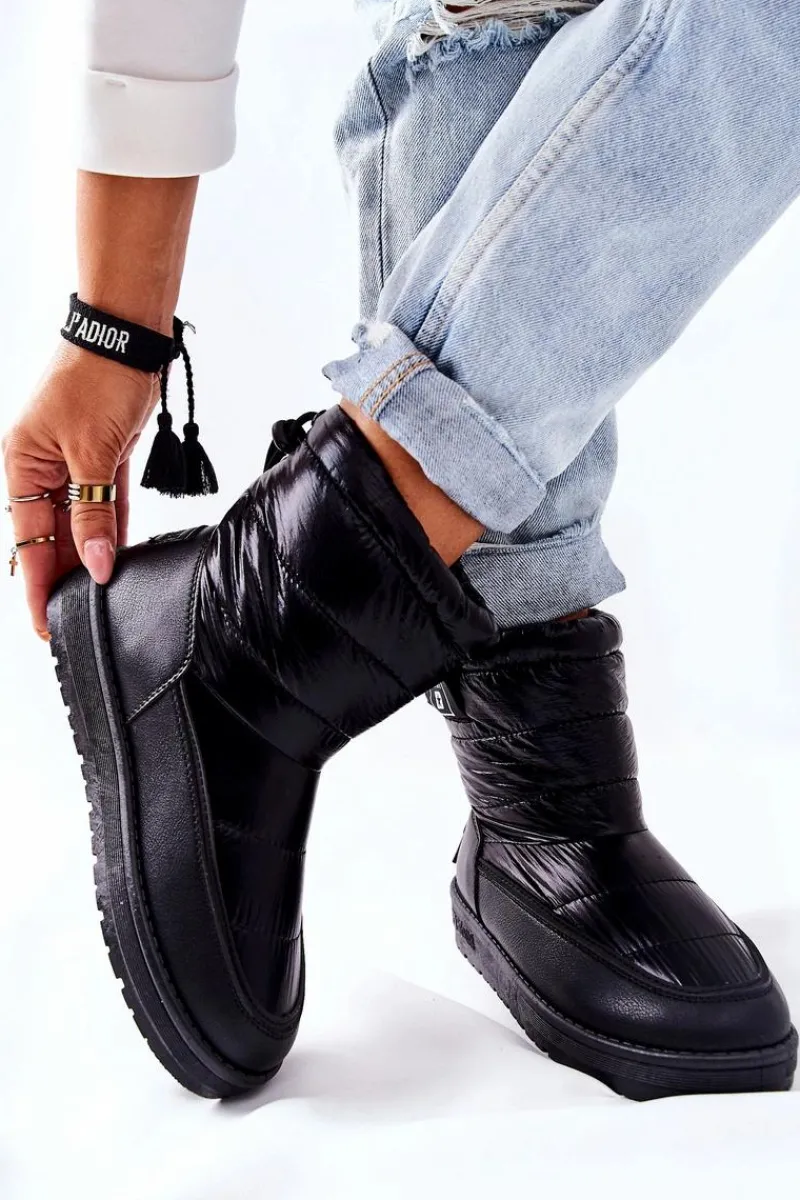 Śniegowce Damskie>Big Star Shoes Damskie Śniegowce Big Star II274120 Czarne Czarny