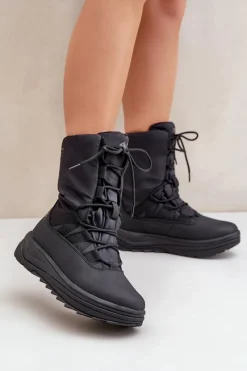 Śniegowce Damskie>4F Damskie Śniegowce INUA Z Ociepliną Primaloft RAW2SBSF012 Czarne Czarny