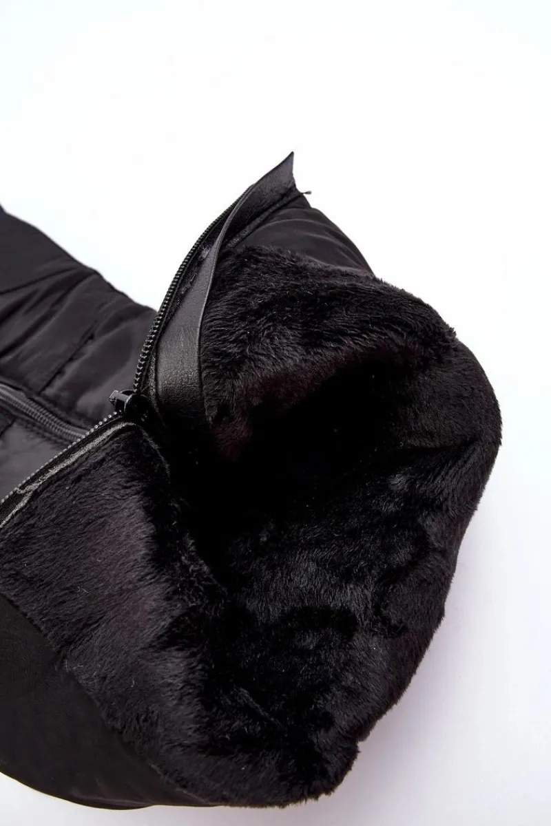 Śniegowce Damskie|Kozaki Płaskie>Big Star Shoes Damskie Śniegowce Kozaki Ocieplane Czarne Big Star MM274332