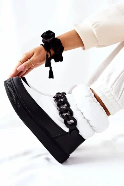 Online Damskie buty S.Barski Damskie Śniegowce Ocieplane Białe Khariche