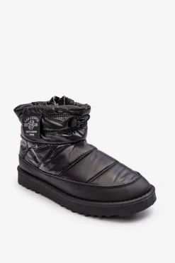 Online Damskie Śniegowce Ocieplane LCJ-23-44-1967L Czarne Damskie Śniegowce Damskie