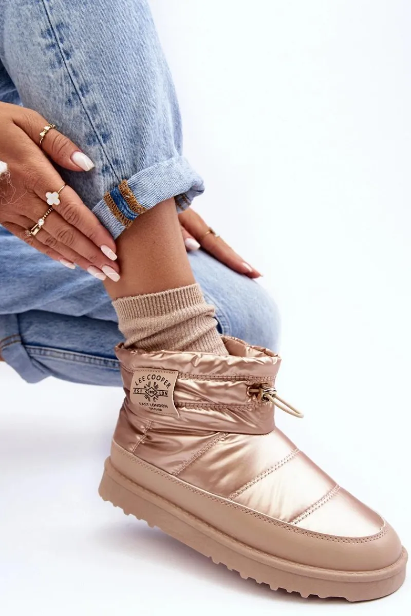 Śniegowce Damskie>Lee Cooper Damskie Śniegowce Ocieplane LCJ-23-44-1965L Beżowe