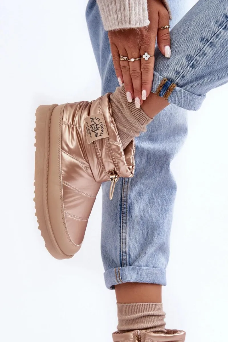 Śniegowce Damskie>Lee Cooper Damskie Śniegowce Ocieplane LCJ-23-44-1965L Beżowe