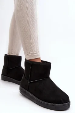 Clearance Damskie Śniegowce Ocieplane Futerkiem Czarne Big Star MM274158 Damskie Śniegowce Damskie