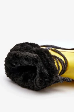 Clearance Damskie Śniegowce Z Wiązaniem Żółte Lilara Damskie Śniegowce Damskie