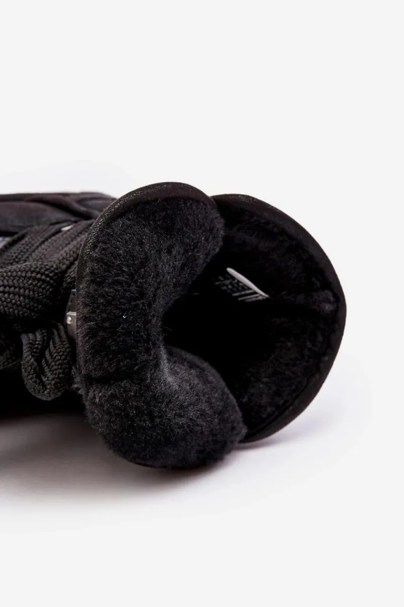 Śniegowce Damskie>D.Franklin Damskie Śniegowce Z Wiązaniem DFSH370006 Czarne Czarny