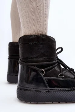 New Damskie Śniegowce Z Wiązaniem Czarne Toolsa Damskie Śniegowce Damskie