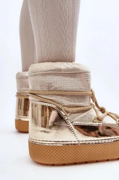 Hot Damskie Śniegowce Z Wiązaniem Złote Toolsa Damskie Śniegowce Damskie