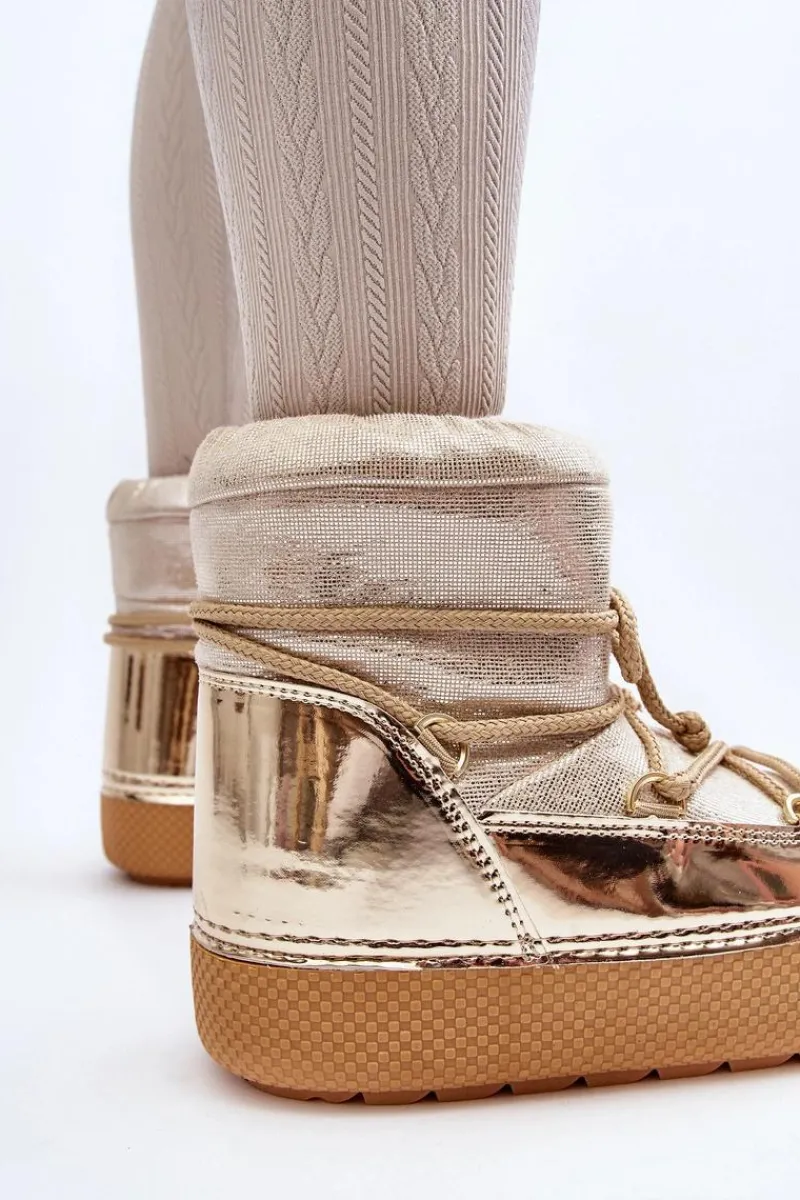 Hot Damskie Śniegowce Z Wiązaniem Złote Toolsa Damskie Śniegowce Damskie