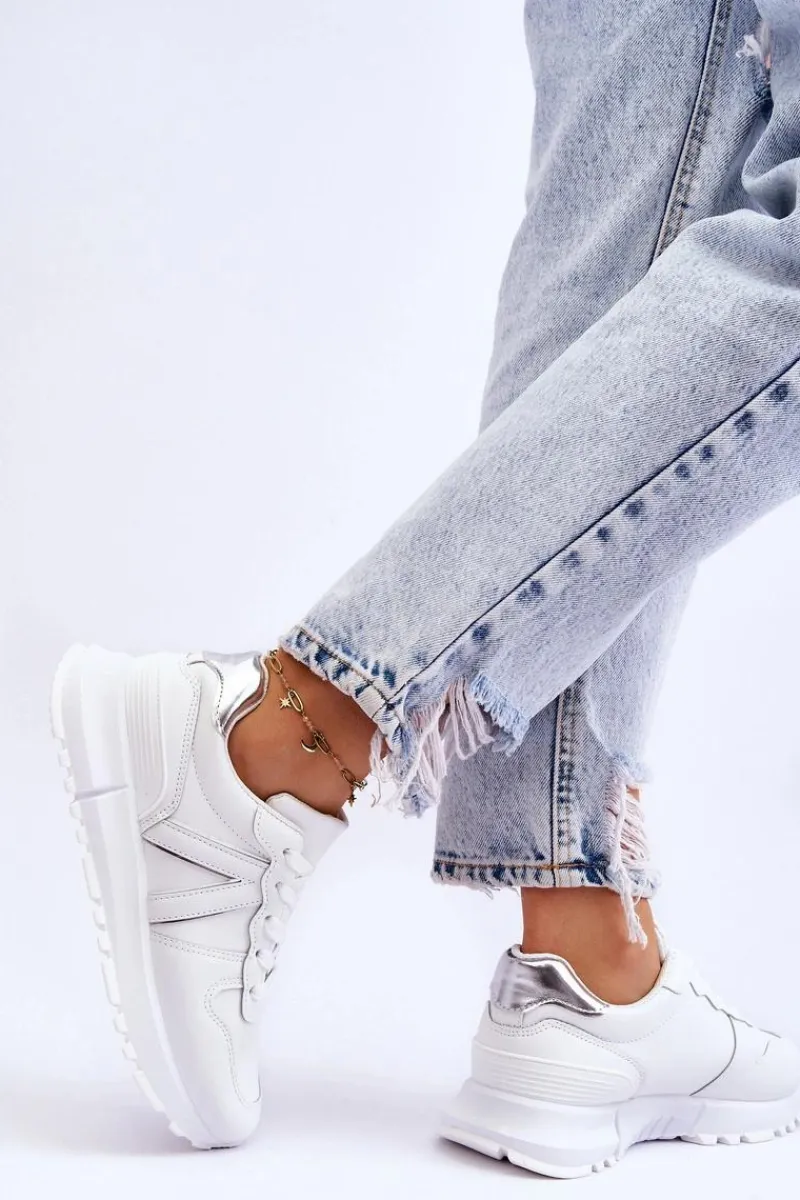 Buty Sportowe Na Platformie|Sneakersy Damskie>Boto Damskie Niskie Buty Sportowe Białe Elliot