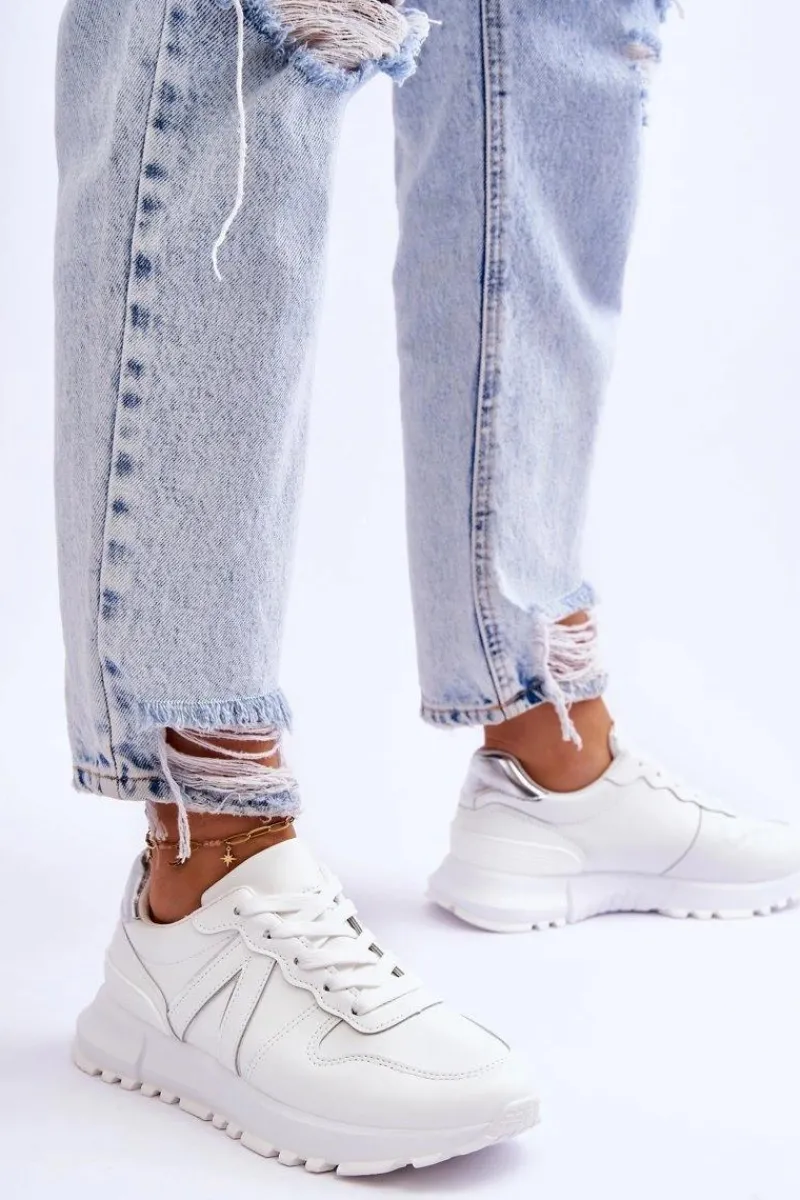 Buty Sportowe Na Platformie|Sneakersy Damskie>Boto Damskie Niskie Buty Sportowe Białe Elliot