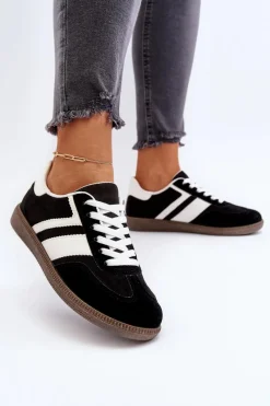 Hot Boto Damskie Niskie Sneakersy Buty Sportowe Czarne Eudiopis