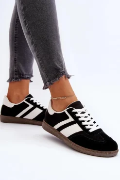 Hot Boto Damskie Niskie Sneakersy Buty Sportowe Czarne Eudiopis