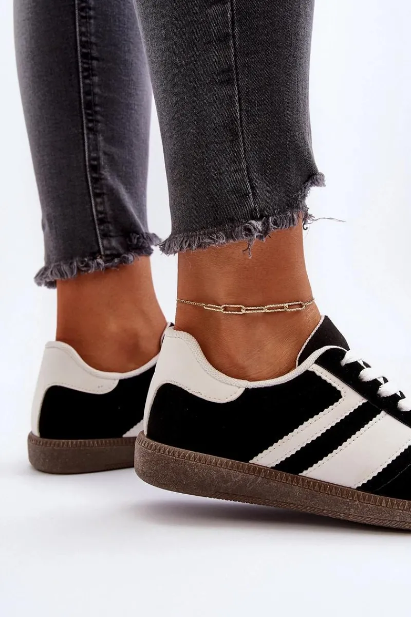 Hot Boto Damskie Niskie Sneakersy Buty Sportowe Czarne Eudiopis