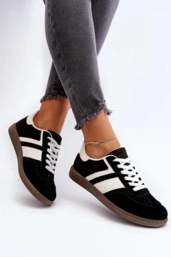 Hot Boto Damskie Niskie Sneakersy Buty Sportowe Czarne Eudiopis