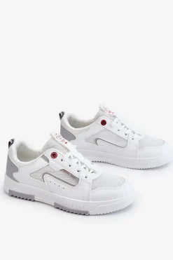 Online Cross Jeans Damskie Niskie Sneakersy LL2R4011C Białe Biały