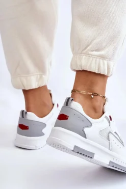 Online Cross Jeans Damskie Niskie Sneakersy LL2R4011C Białe Biały