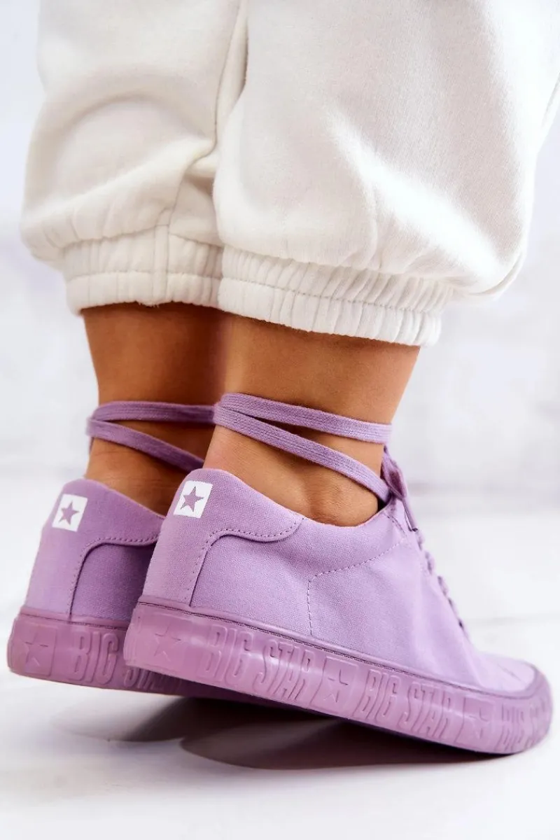 Trampki Damskie Big Star|Trampki Damskie Niskie>Big Star Shoes Damskie Niskie Trampki Big Star JJ274416 Fioletowe