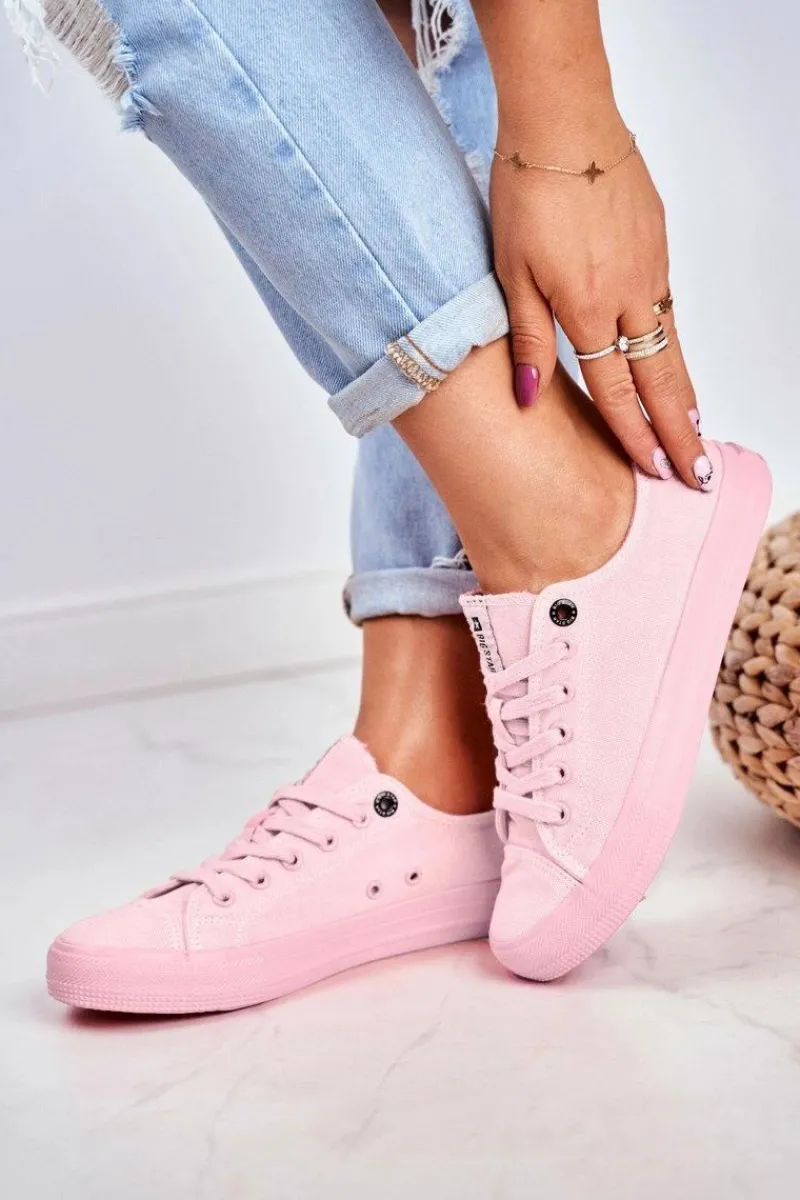 Trampki Damskie Big Star|Trampki Damskie Niskie>Big Star Shoes Damskie Niskie Trampki Big Star DD274443 Jasnoróżowe