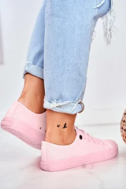 Trampki Damskie Big Star|Trampki Damskie Niskie>Big Star Shoes Damskie Niskie Trampki Big Star DD274443 Jasnoróżowe