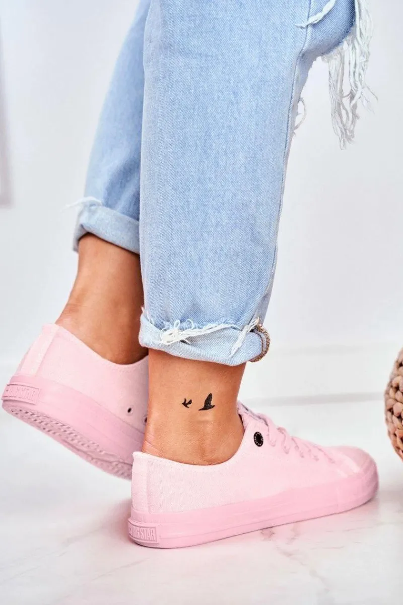 Trampki Damskie Big Star|Trampki Damskie Niskie>Big Star Shoes Damskie Niskie Trampki Big Star DD274443 Jasnoróżowe