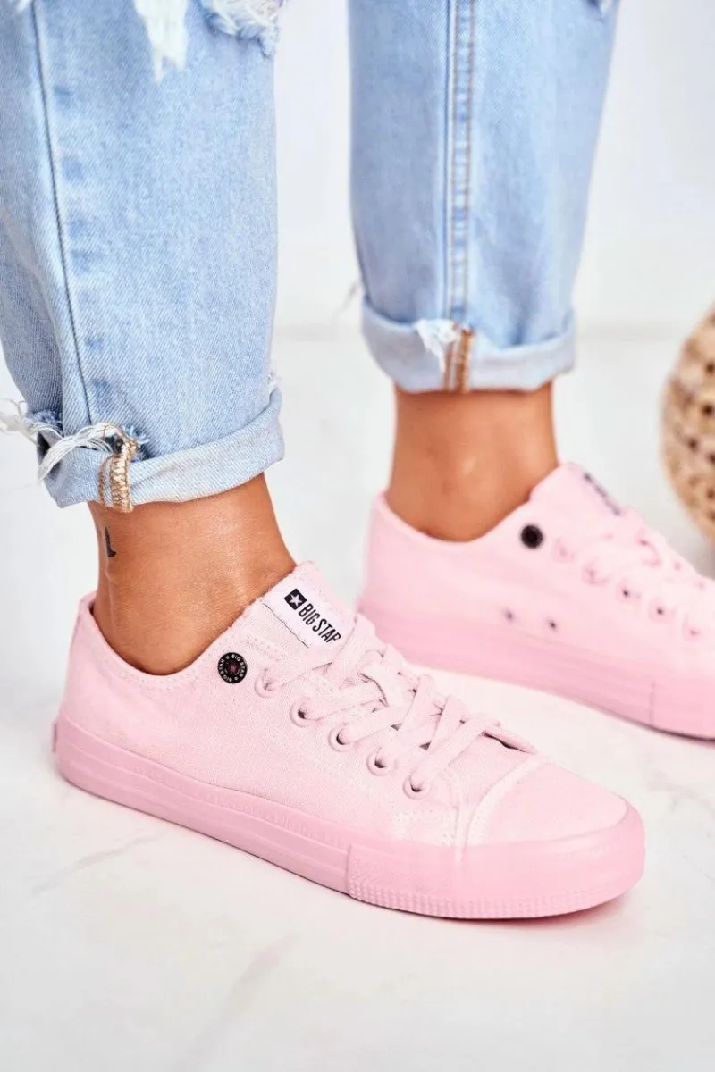 Trampki Damskie Big Star|Trampki Damskie Niskie>Big Star Shoes Damskie Niskie Trampki Big Star DD274443 Jasnoróżowe