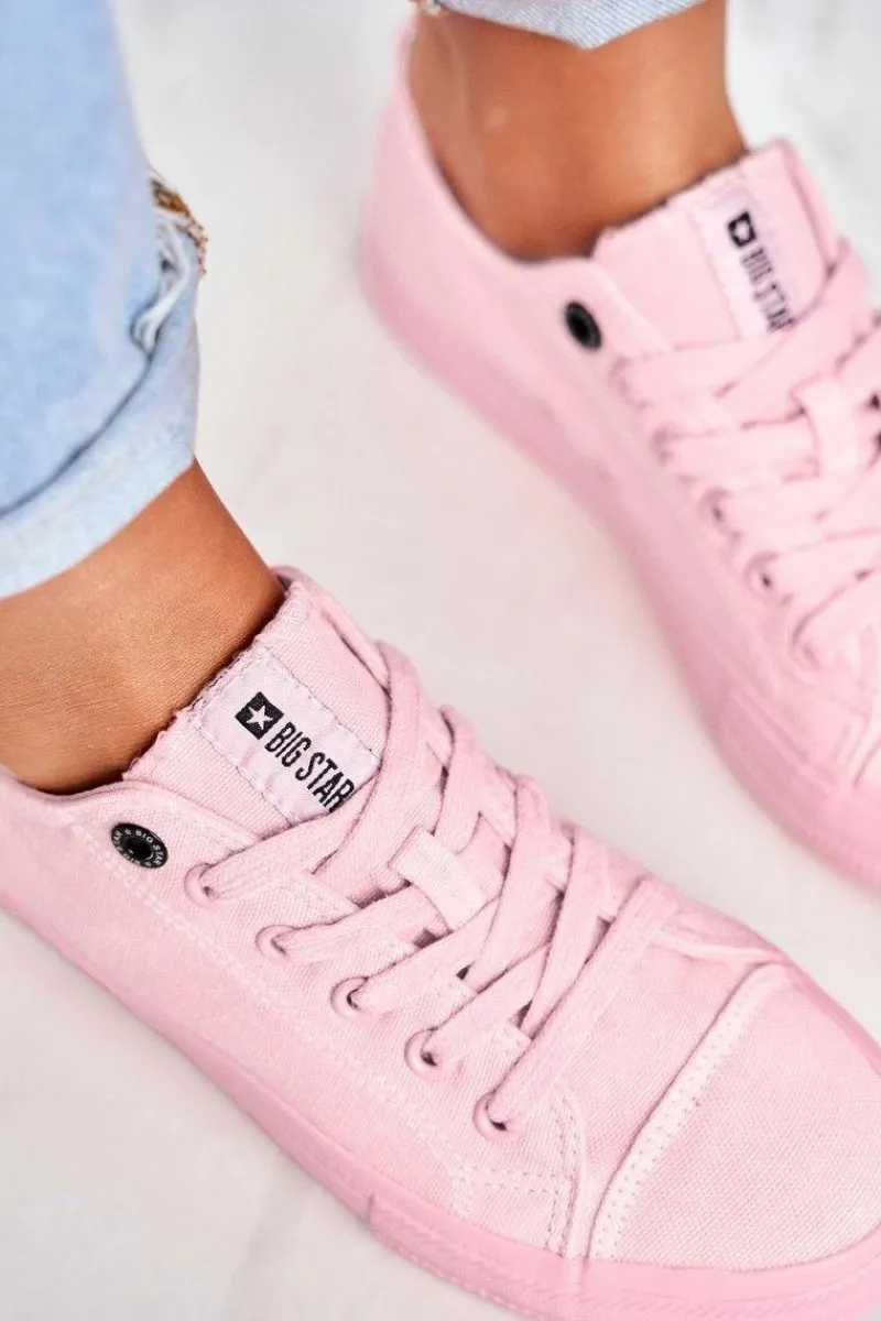 Trampki Damskie Big Star|Trampki Damskie Niskie>Big Star Shoes Damskie Niskie Trampki Big Star DD274443 Jasnoróżowe