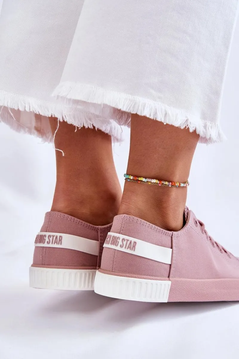 Sale Damskie Niskie Trampki Big Star LL274040 Różowe Damskie Trampki Damskie Big Star|Trampki Damskie Niskie