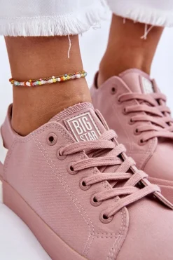 Sale Damskie Niskie Trampki Big Star LL274040 Różowe Damskie Trampki Damskie Big Star|Trampki Damskie Niskie