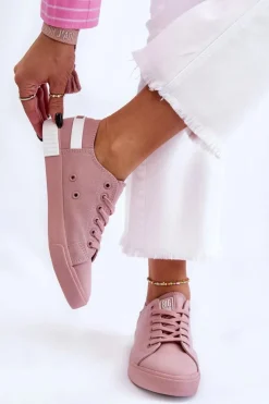 Sale Damskie Niskie Trampki Big Star LL274040 Różowe Damskie Trampki Damskie Big Star|Trampki Damskie Niskie