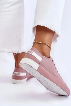 Sale Damskie Niskie Trampki Big Star LL274040 Różowe Damskie Trampki Damskie Big Star|Trampki Damskie Niskie