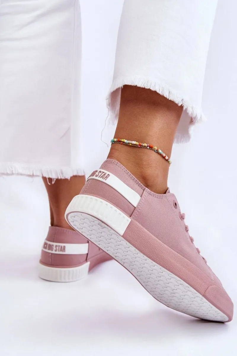 Sale Damskie Niskie Trampki Big Star LL274040 Różowe Damskie Trampki Damskie Big Star|Trampki Damskie Niskie