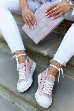 Discount Big Star Shoes Damskie Niskie Trampki BIG STAR JJ274385 Różowe