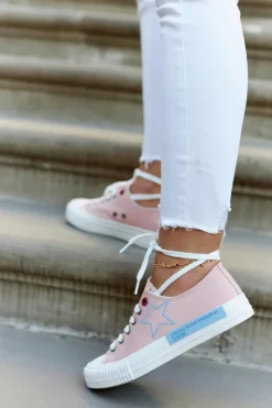 Discount Big Star Shoes Damskie Niskie Trampki BIG STAR JJ274385 Różowe