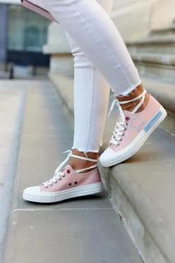 Discount Big Star Shoes Damskie Niskie Trampki BIG STAR JJ274385 Różowe