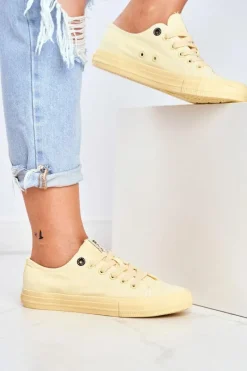 Hot Big Star Shoes Damskie Niskie Trampki Big Star DD274441 Żółte
