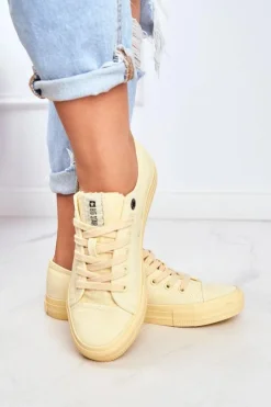 Hot Big Star Shoes Damskie Niskie Trampki Big Star DD274441 Żółte